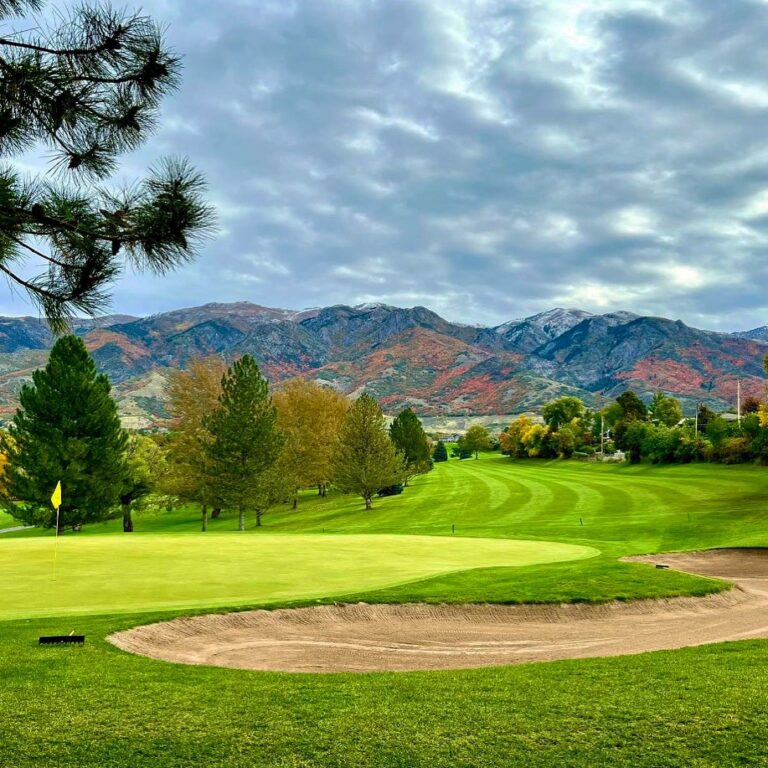 Valley View Golf Course in Layton, Utah – scenic mountain backdrop of the Gravity Golf School location