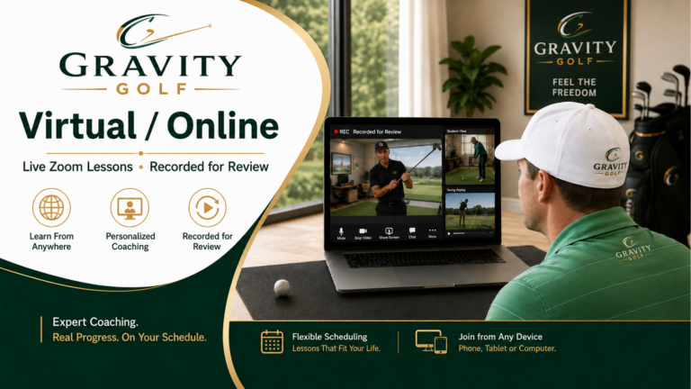 Gravity Golf virtual online Zoom lessons with Daniel Lee